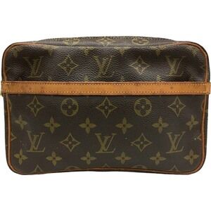 Louis Vuitton Handbag Brown Compigne Bag Zipper Clutch